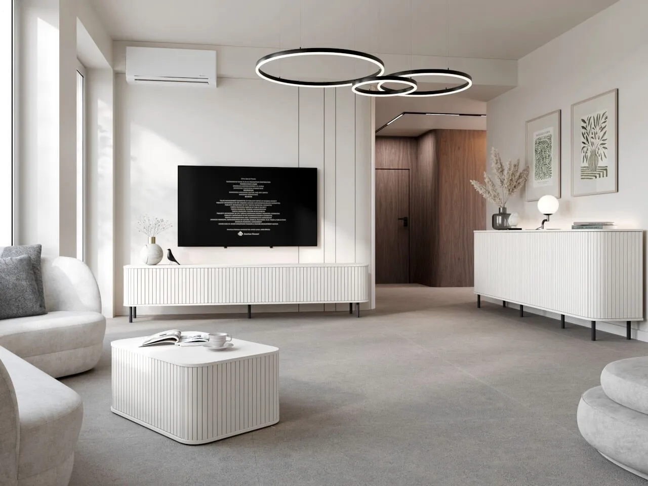 Komoda RTV ZYLIO 215N biały - obrazek 7