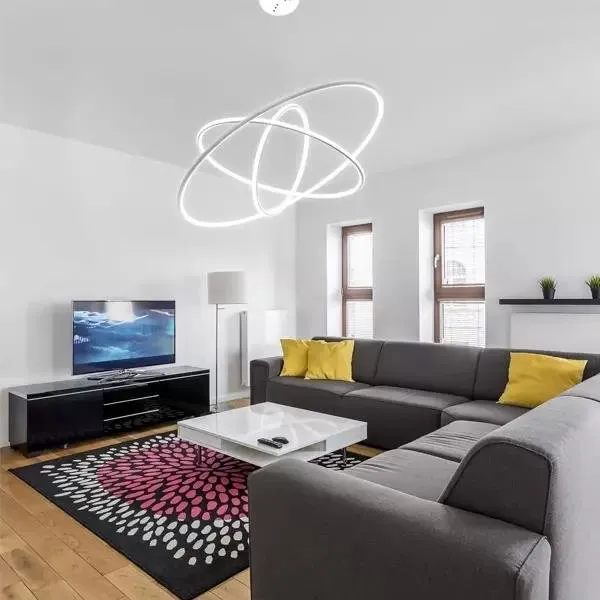 Lampa wisząca Ledowe Okręgi No.3 80cm 3k biała - obrazek 6