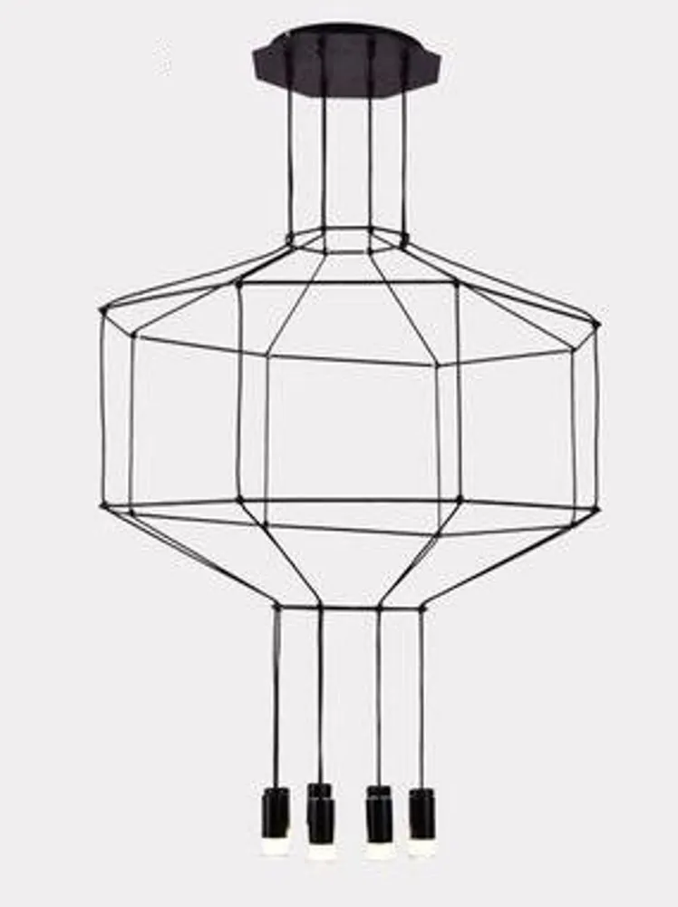 Lampa wisząca LINEA-8 czarna 80 cm - obrazek 3
