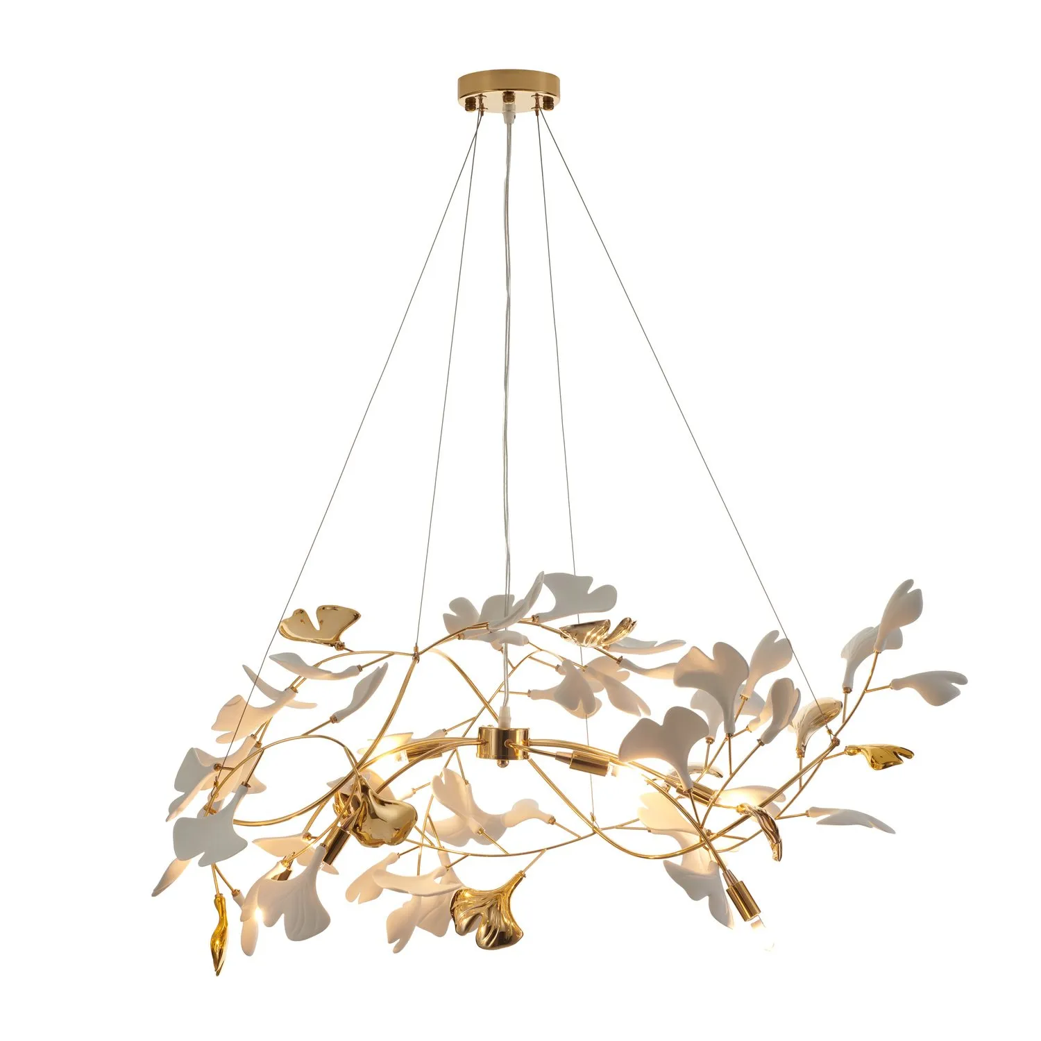 Lampa wisząca BOTANIKA GOLD 100 cm - złota, G9, regulowana, designerska - obrazek 16