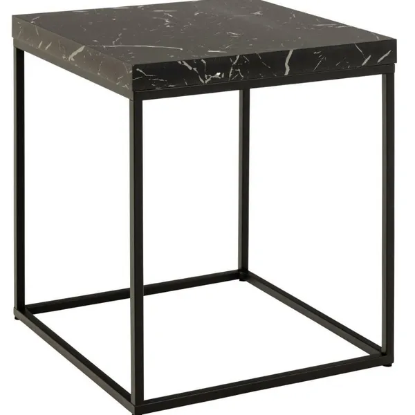 Stolik Barossa 40x40cm czarny marmur