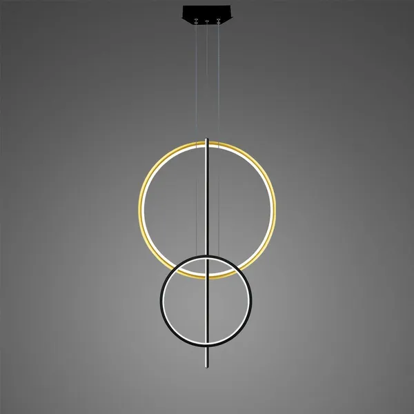 Lampa wisząca Linea No.5 60/40cm czarnozłota 3k