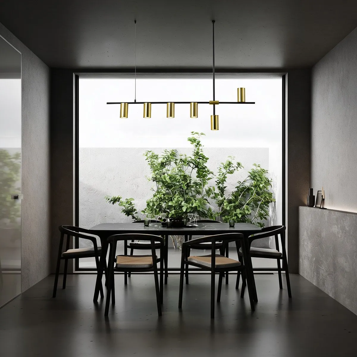 Lampa wisząca Arizona czarno - złota 6xGU10 - obrazek 4