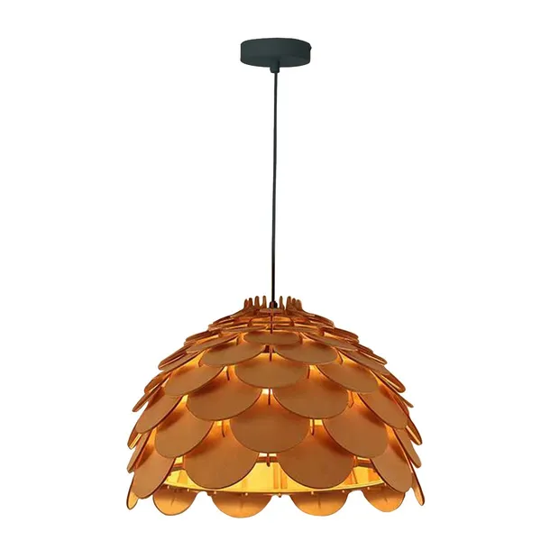 Lampa wisząca Burgo duża drewniana 1xE27