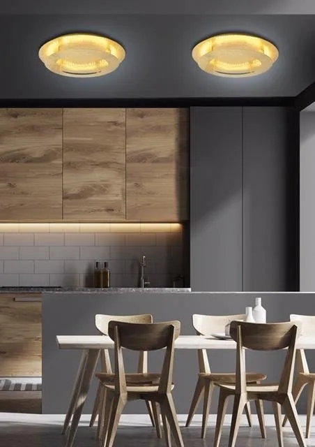 MERLE LAMPA SUFITOWA PLAFON 50 24W LED 3000K ZŁOTY - obrazek 6