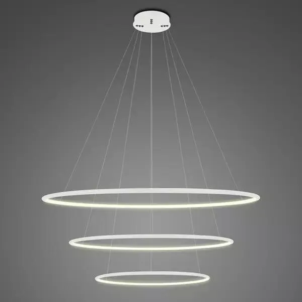 Lampa wisząca Ledowe Okręgi No.3 80cm 3k biała - obrazek 2
