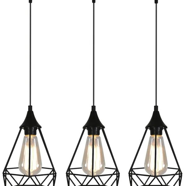 GRAF LAMPA WISZĄCA 3X60W E27 CZARNY