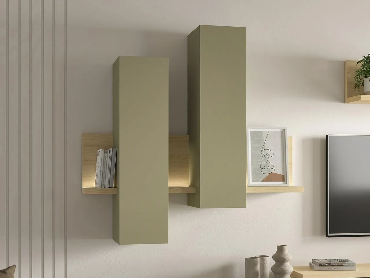 Witryna wisząca TABO BT04 dąb lindberg / eukaliptus - obrazek 10