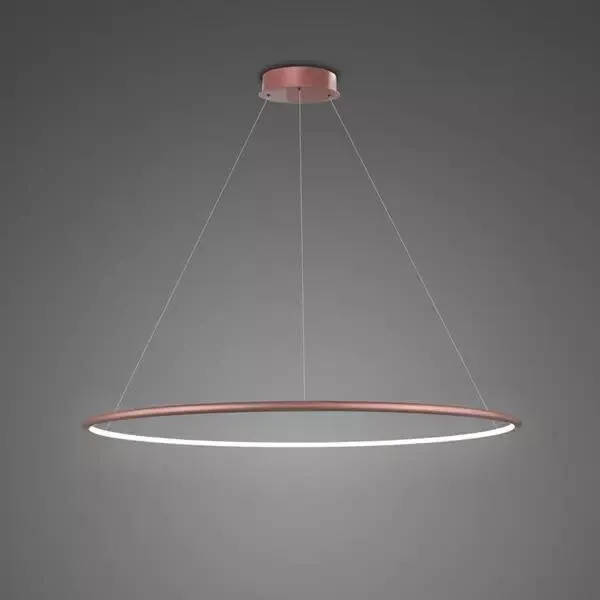 Lampa wisząca Ledowe Okręgi No.1 80cm 4k Różowe Złoto