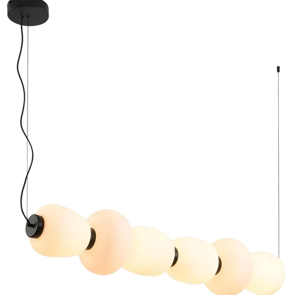 Lampa wisząca BRILLA-6, 125 cm, czarna