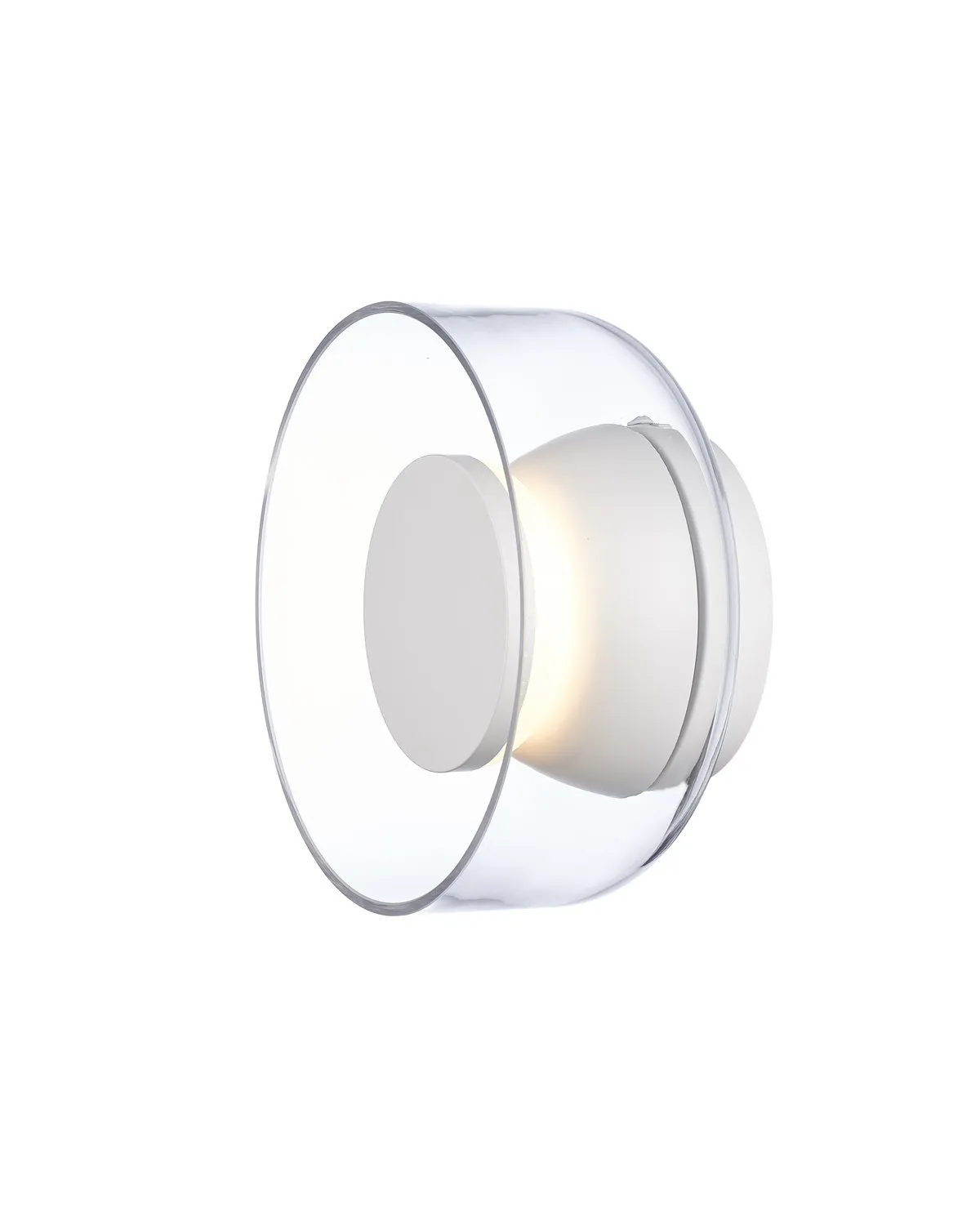 Lampa ścienna DONUT 18 – LED, szkło transparentne, biały środek - obrazek 10