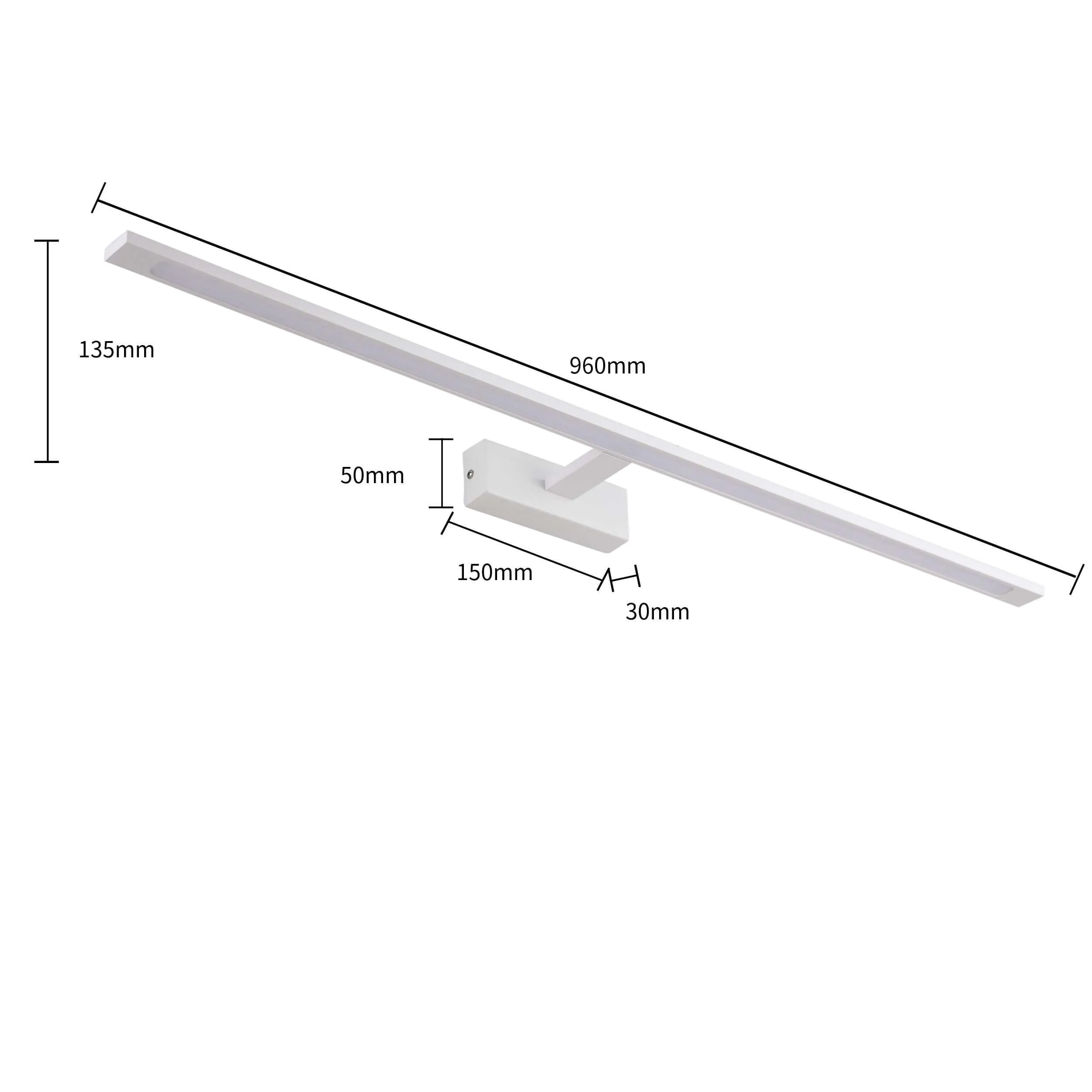 Kinkiet Isla XXL biały 96 cm IP44 LED 4000K - obrazek 3