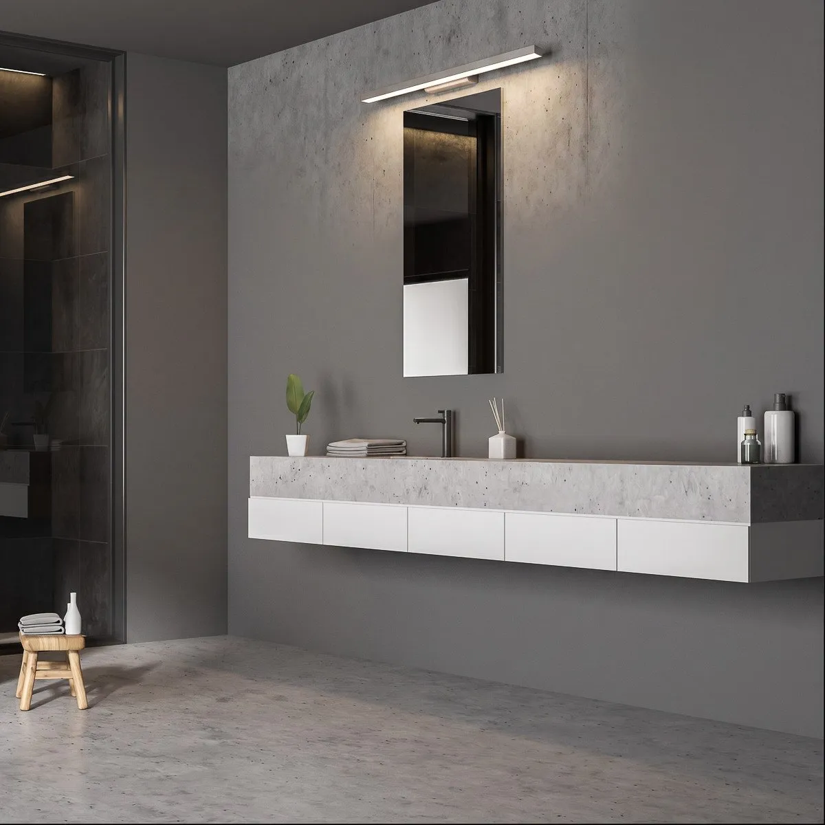 Kinkiet Aqua 66,5 cm biały IP44 LED CCT - obrazek 3