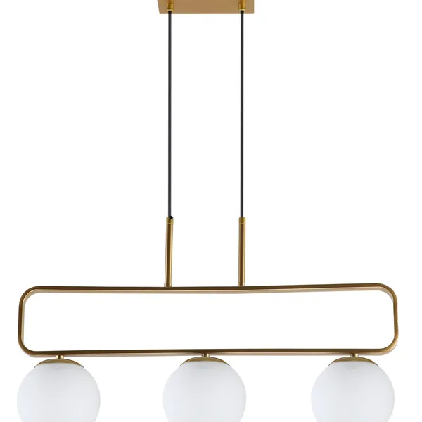 Jove lampa wisząca mosiądz 3x20w g9 klosz biały