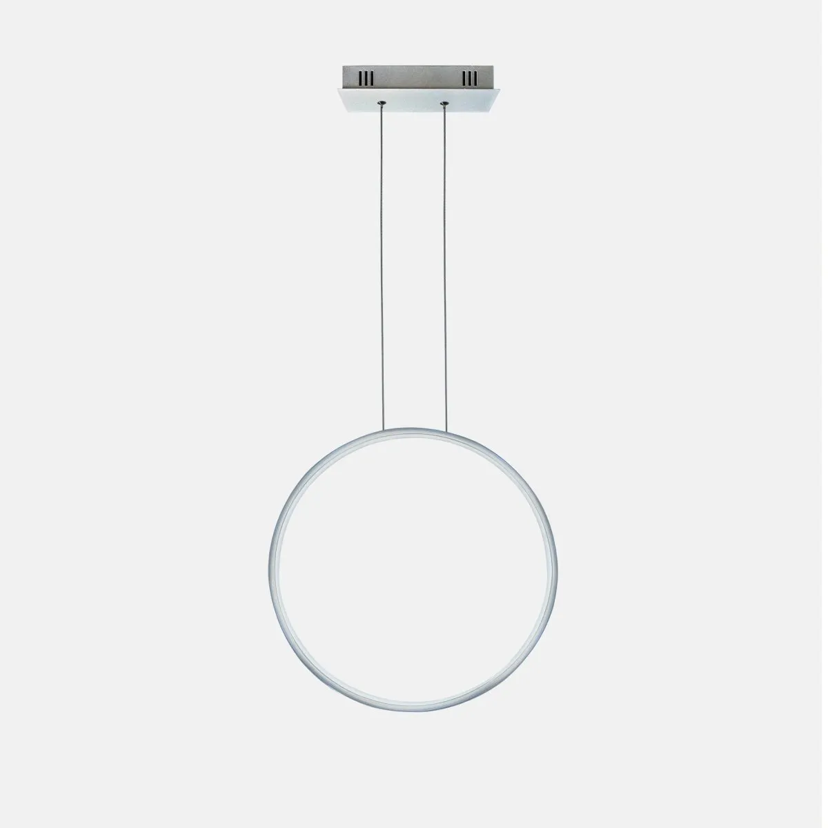 Lampa wisząca Ledowe Okręgi No.1 X 40cm 4k srebrny Dali