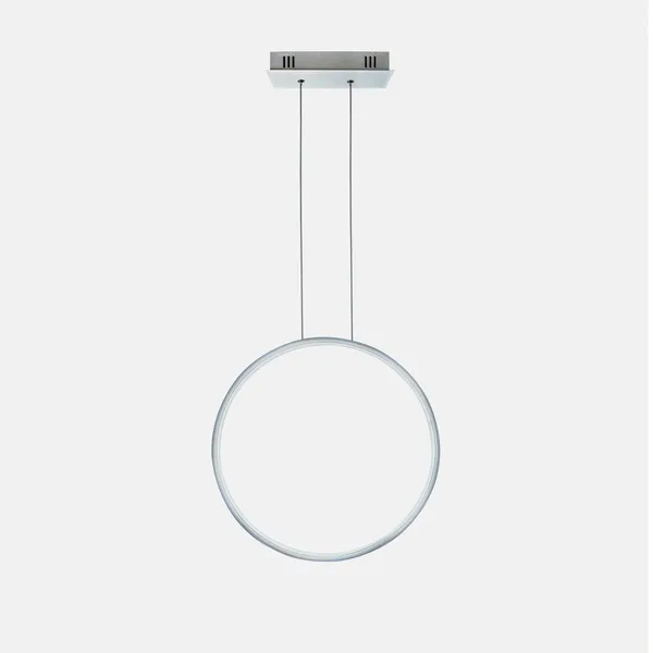 Lampa wisząca Ledowe Okręgi No.1 X 40cm 3k srebrny