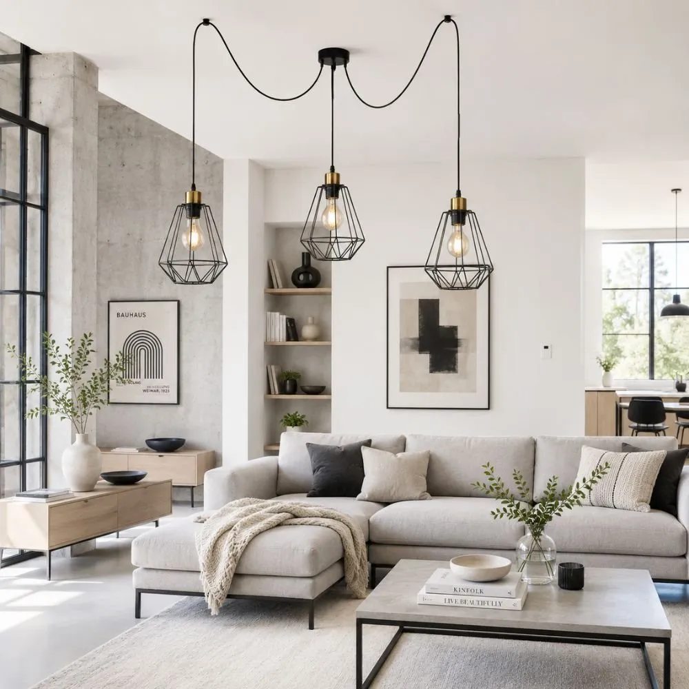 Primo p lampa wisząca czarny+złoty 3x60w e27 klosz czarny - obrazek 2