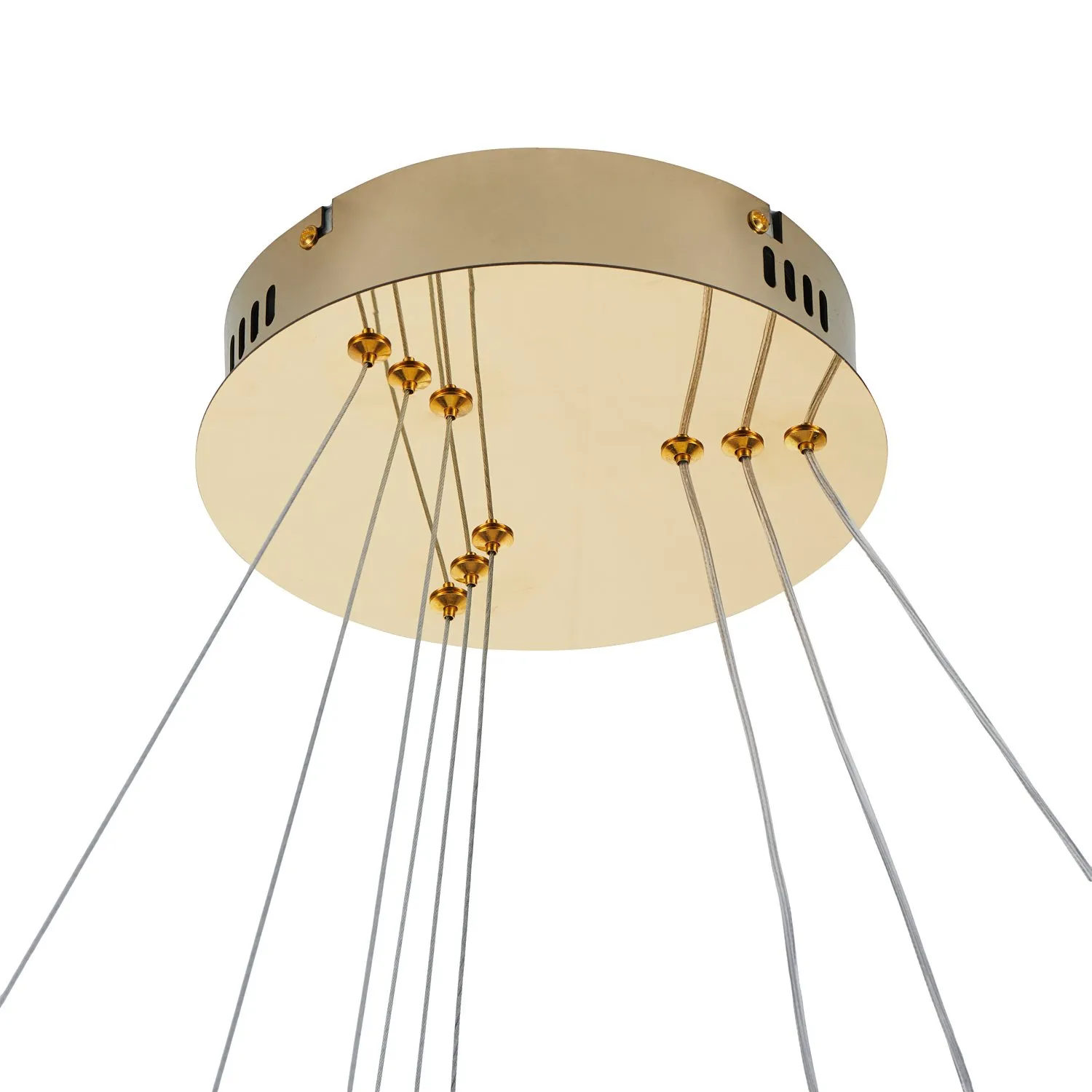 Lampa wisząca CIRCLE SLIM 40+60+80 cm - LED, ring złoty potrójny - obrazek 10
