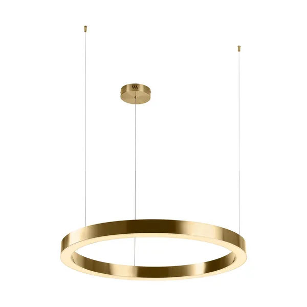 Lampa wisząca CIRCLE 80 cm - LED, ring mosiądz szczotkowany