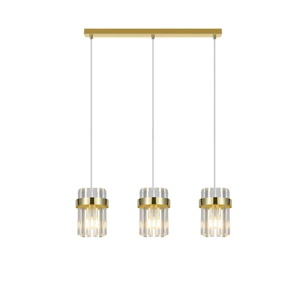 Lampa wisząca Vetro złota 3xE14