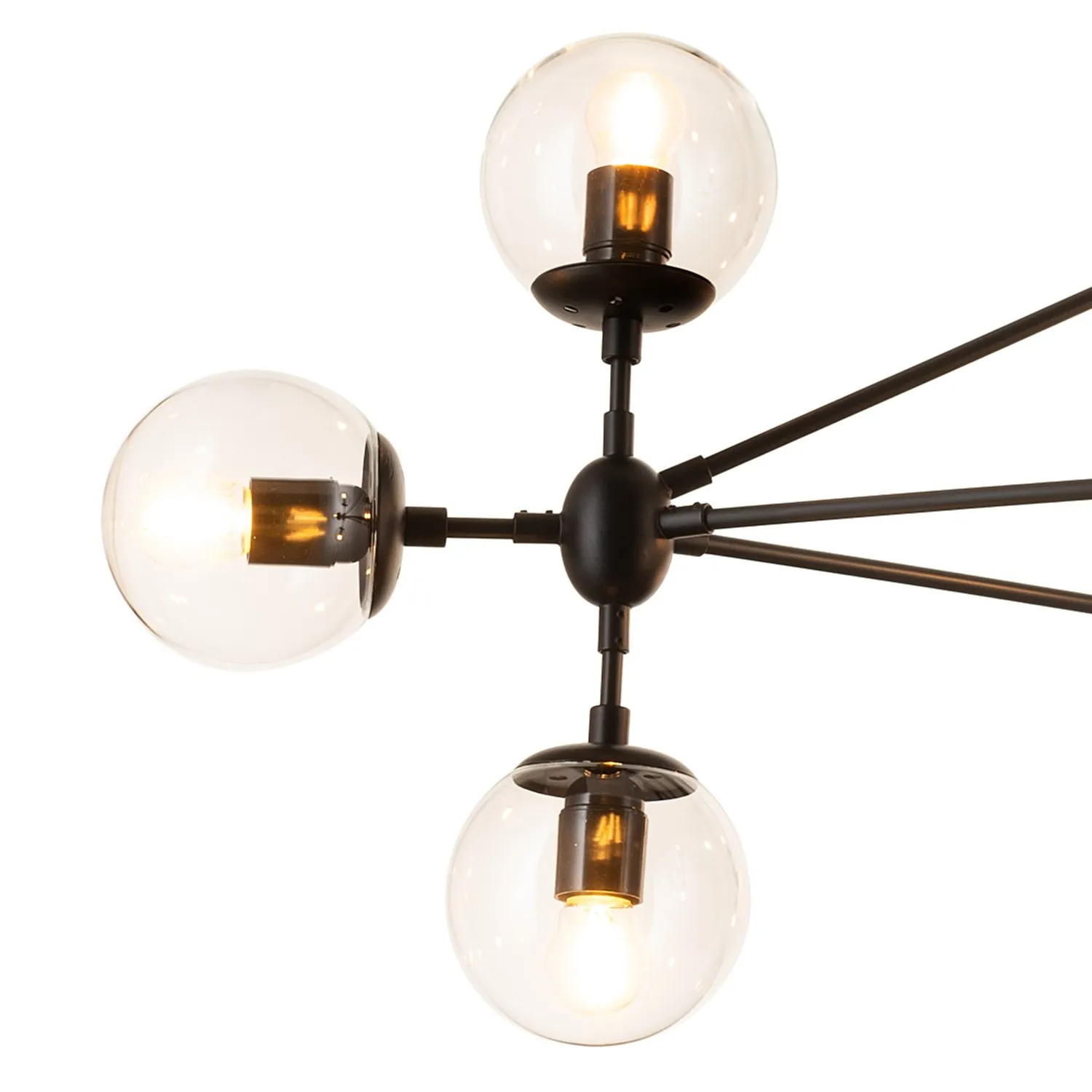Lampa wisząca ASTRIFERO-10, 90 cm - transparentno czarna - obrazek 5