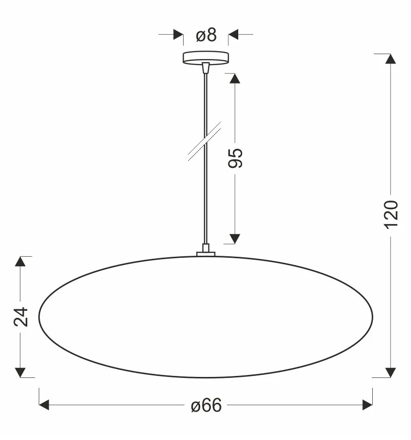 Lampa wisząca CAFEE skandynawska - z abażurem kremowym latte 66cm - nowoczesne oświetlenie sufitowe do salonu i jadalni E27 - obrazek 6