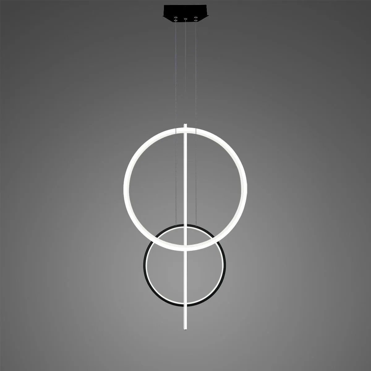 Lampa wisząca Linea No.5 60/40cm czarno biała 3k
