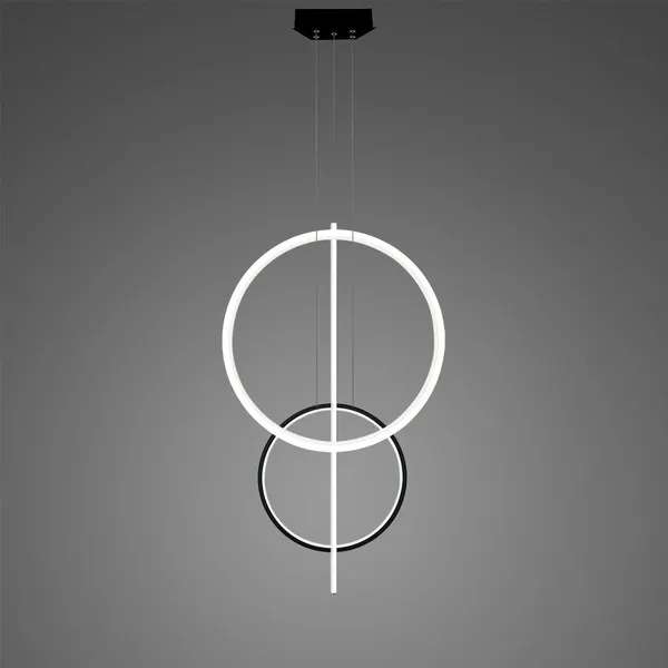 Lampa wisząca Linea No.5 60/40cm czarno biała 3k