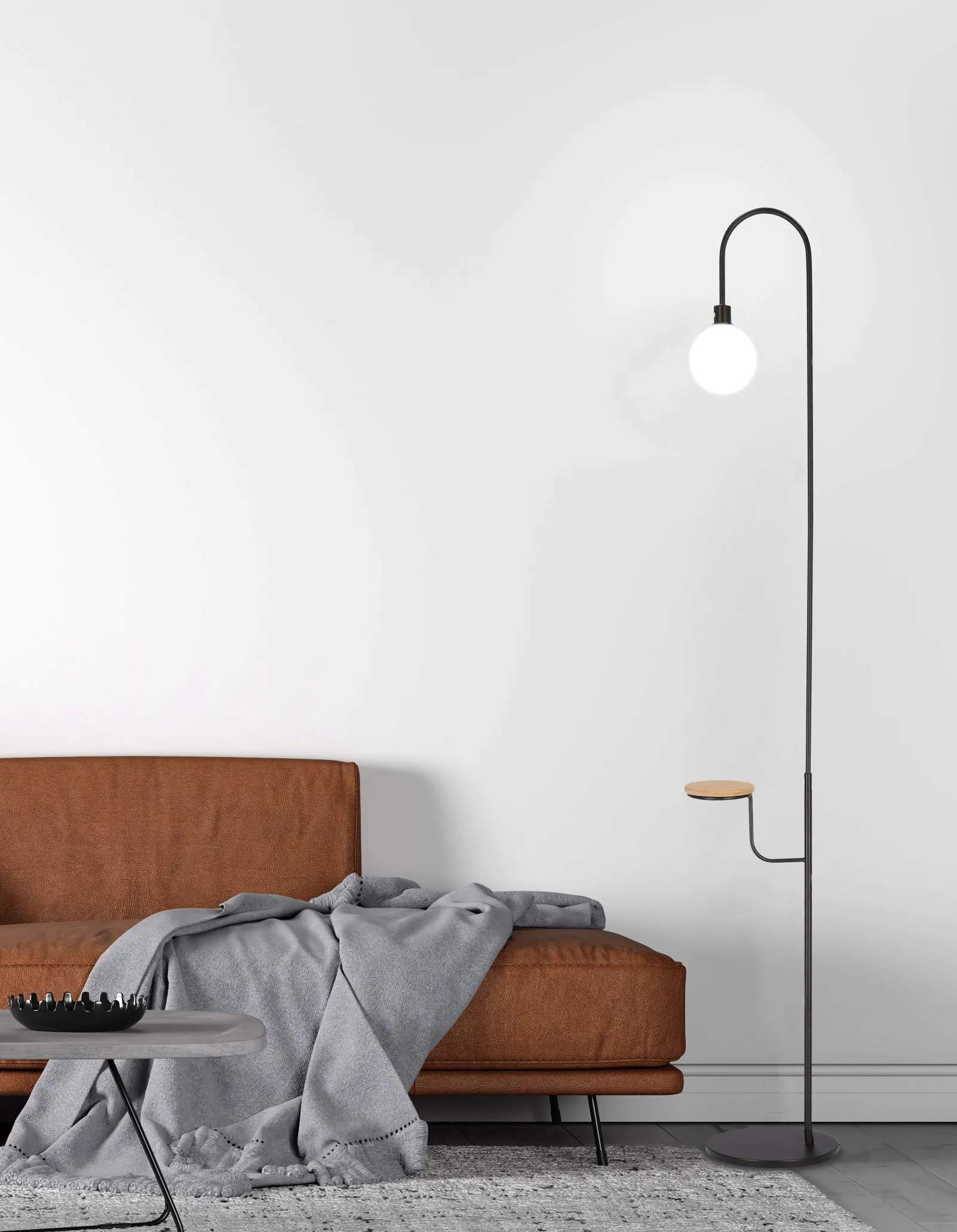 VANITY LAMPA PODŁOGOWA CZARNY 1X40W G9 - obrazek 2