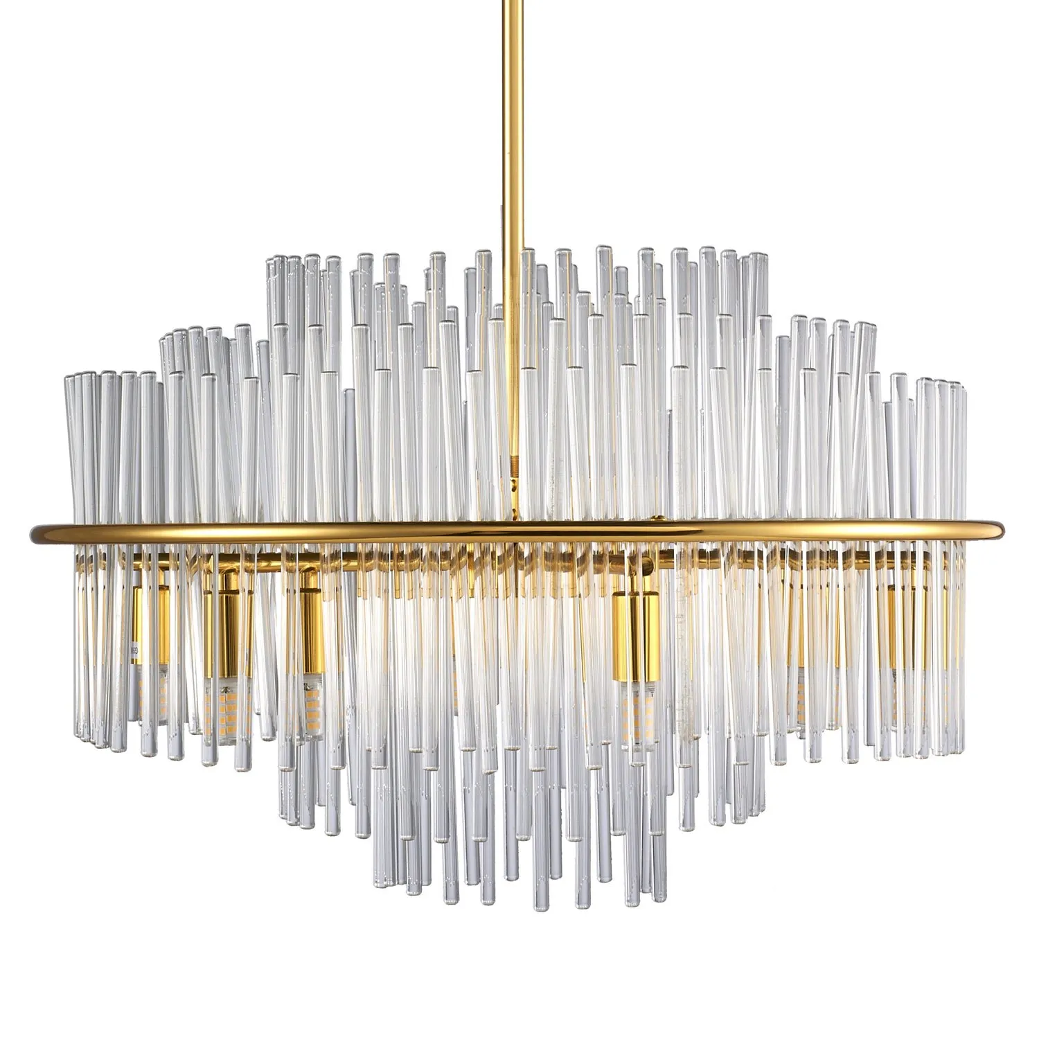 Lampa wisząca LUXORIA 50 cm - złota lampa kryształowa - obrazek 6