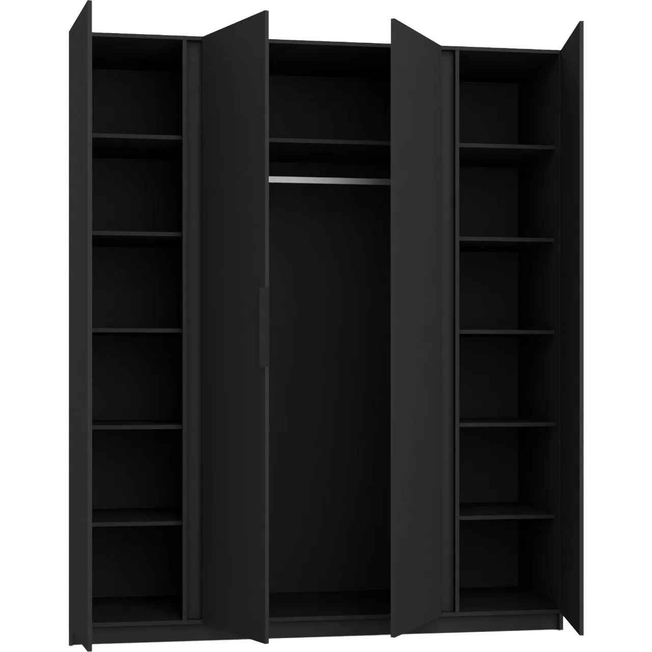 Szafa 200cm KAYA 15 czarny / czarny / dąb evoke - obrazek 2