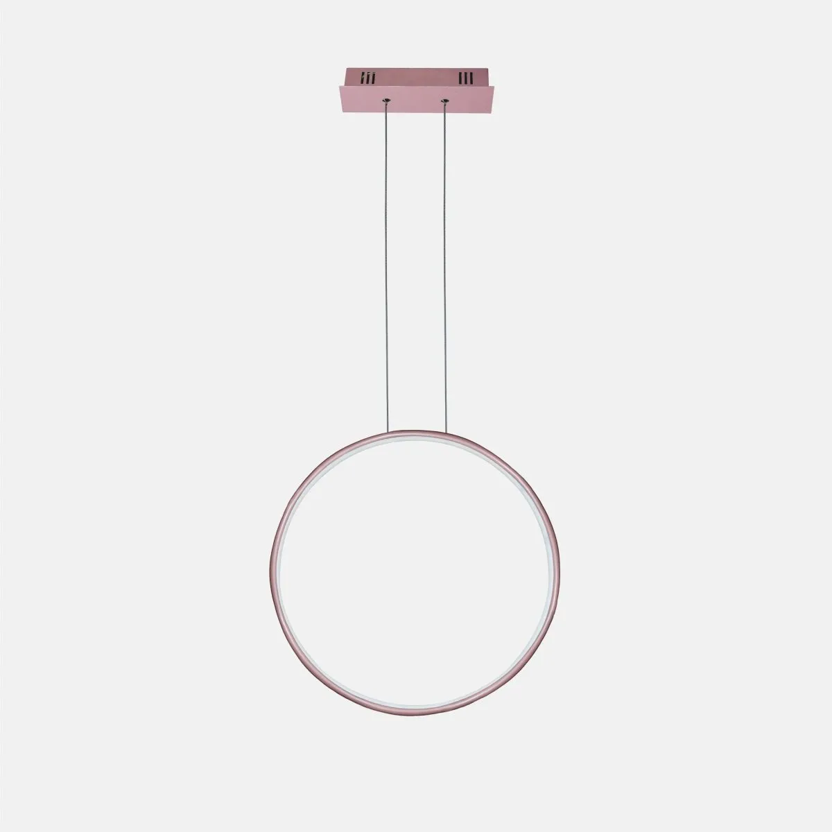 Lampa wisząca Ledowe Okręgi No.1 X 40cm 4k różowo złota ściemnialna