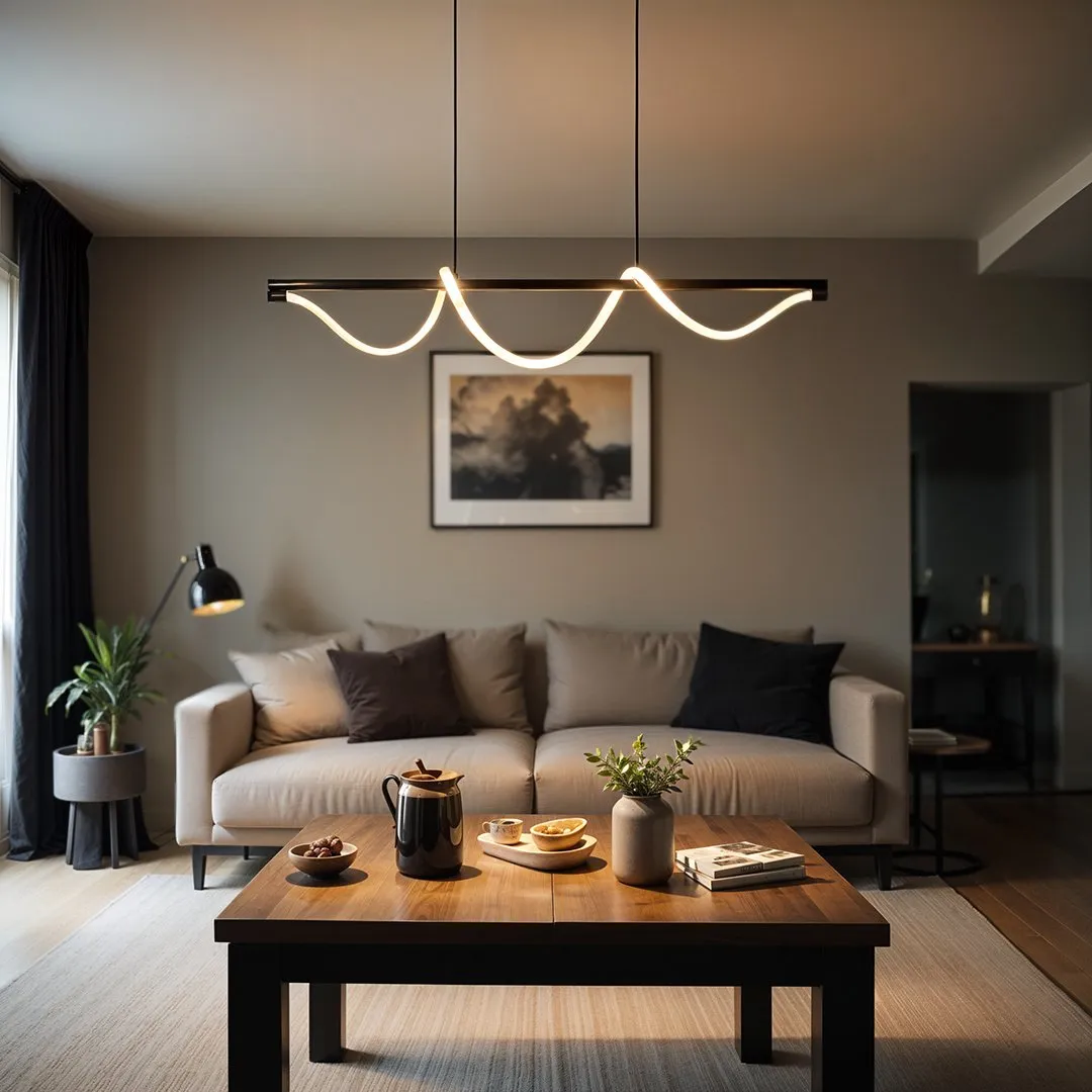 Lampa wisząca Serpente DDXZ004 55W czarna - wężyk gładki - obrazek 2