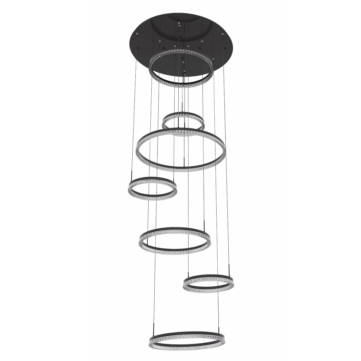 Lampa wisząca Hall 350 cm czarny LED CCT