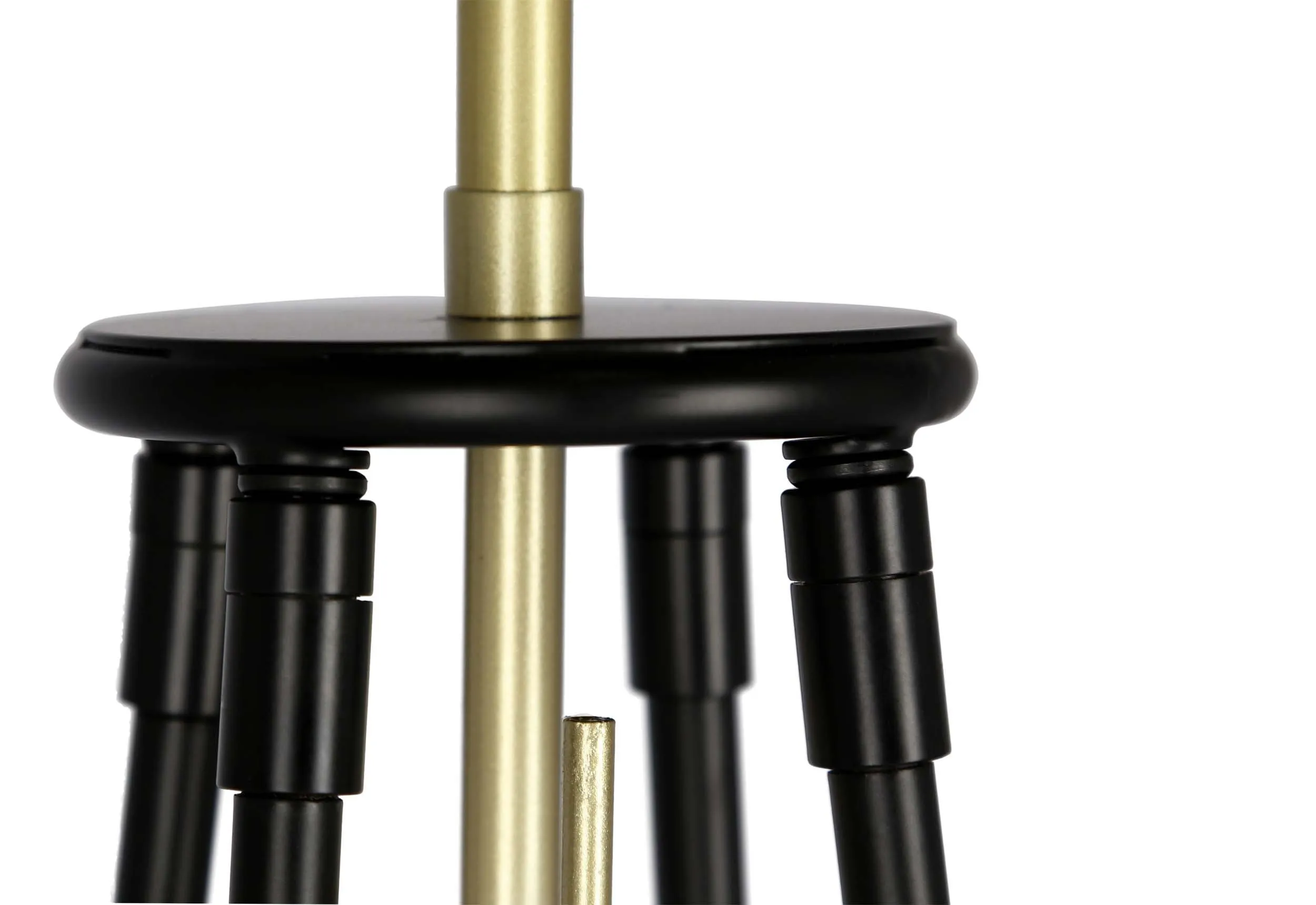 TEGOLA LAMPA PODŁOGOWA CZARNY+ZŁOTY MATOWY 1X60W E27 ABAŻUR CZARNY - obrazek 9