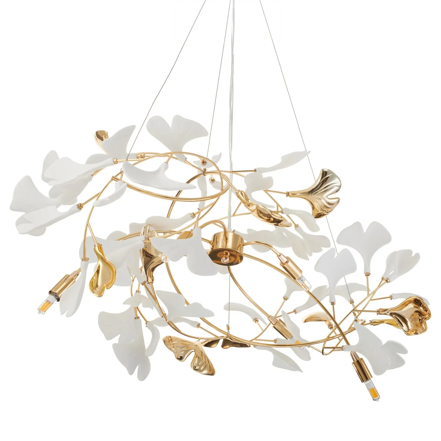 Lampa wisząca BOTANIKA GOLD 100 cm - złota, G9, regulowana, designerska - obrazek 7