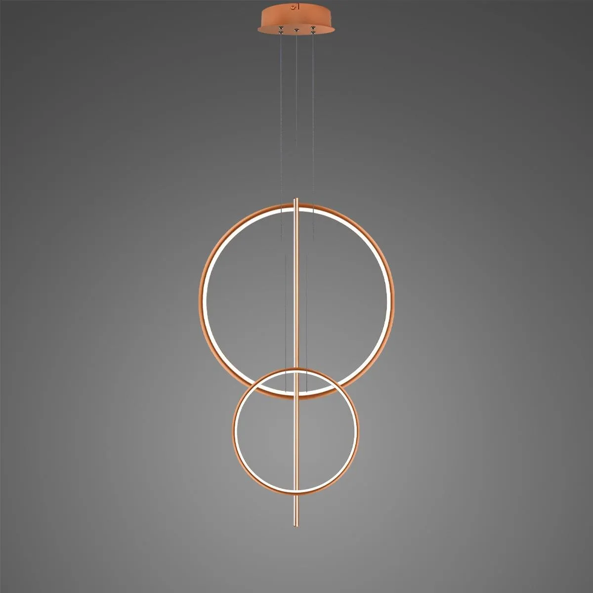 Lampa wisząca Linea No.5 60/40cm miedziana 3k