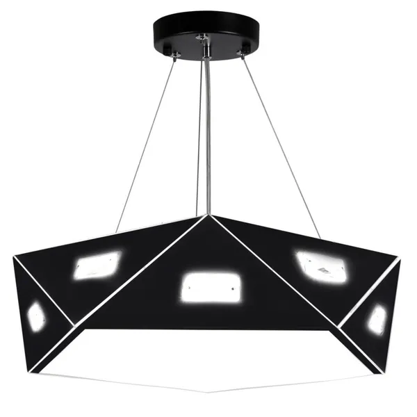 NEMEZIS LAMPA WISZĄCA PIĘCIOKATNY 42 3X40W G9  Z ŻARÓWKĄ CZARNY