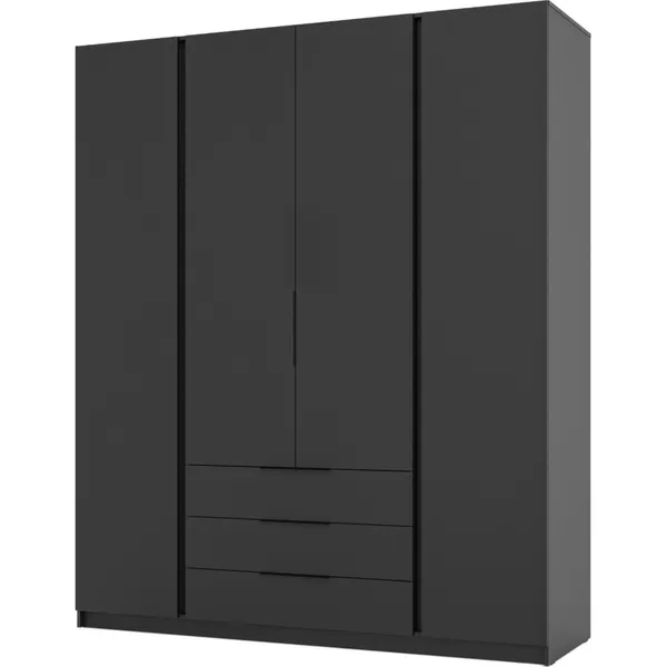 Szafa 200cm z szufladami KAYA 01 czarna