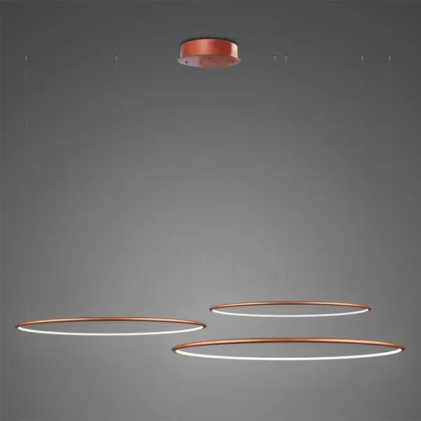Lampa wisząca Ledowe Okręgi No.3 CO 80cm 3k miedziana Dali