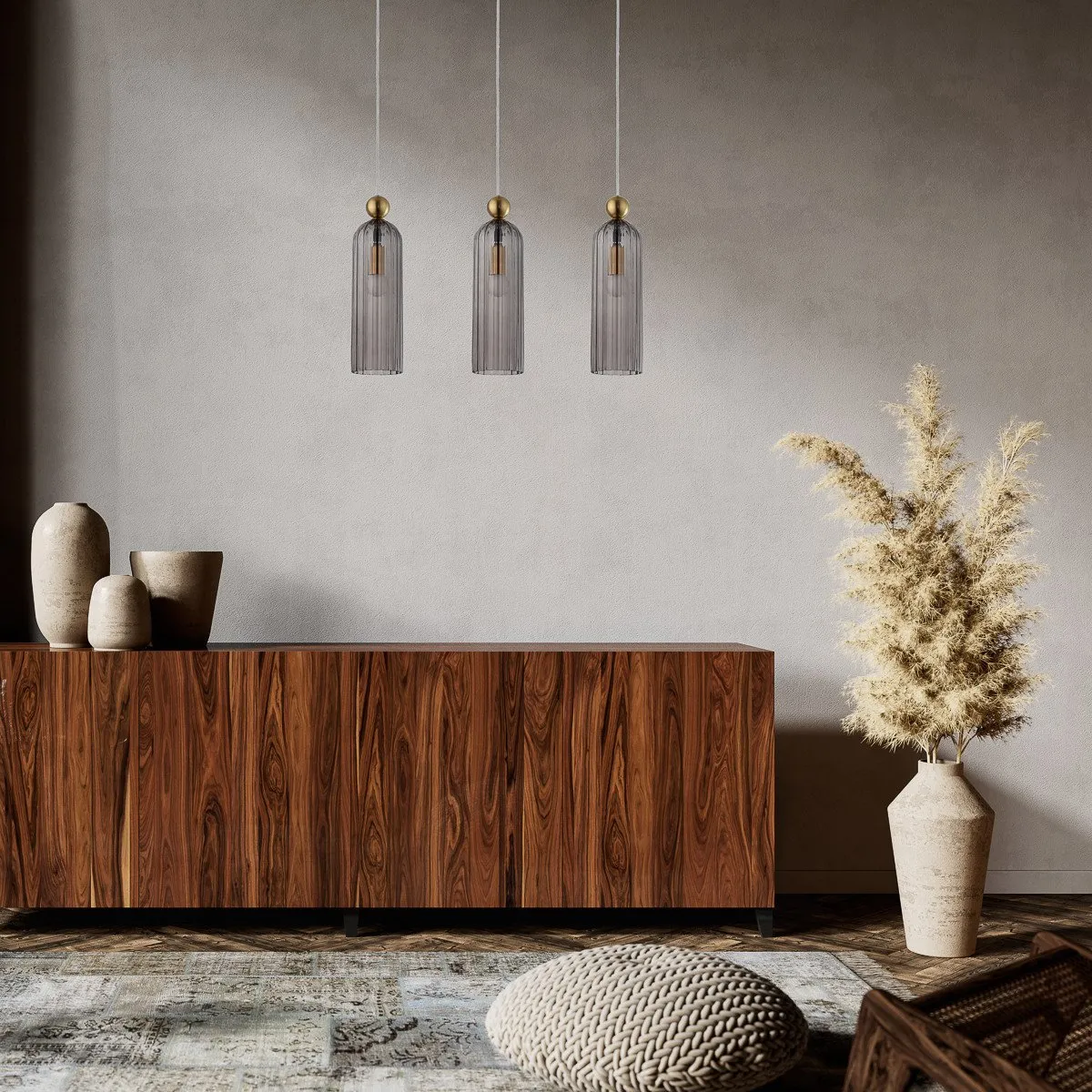 Lampa wisząca Piega 3 smoked 3xE14 - obrazek 3