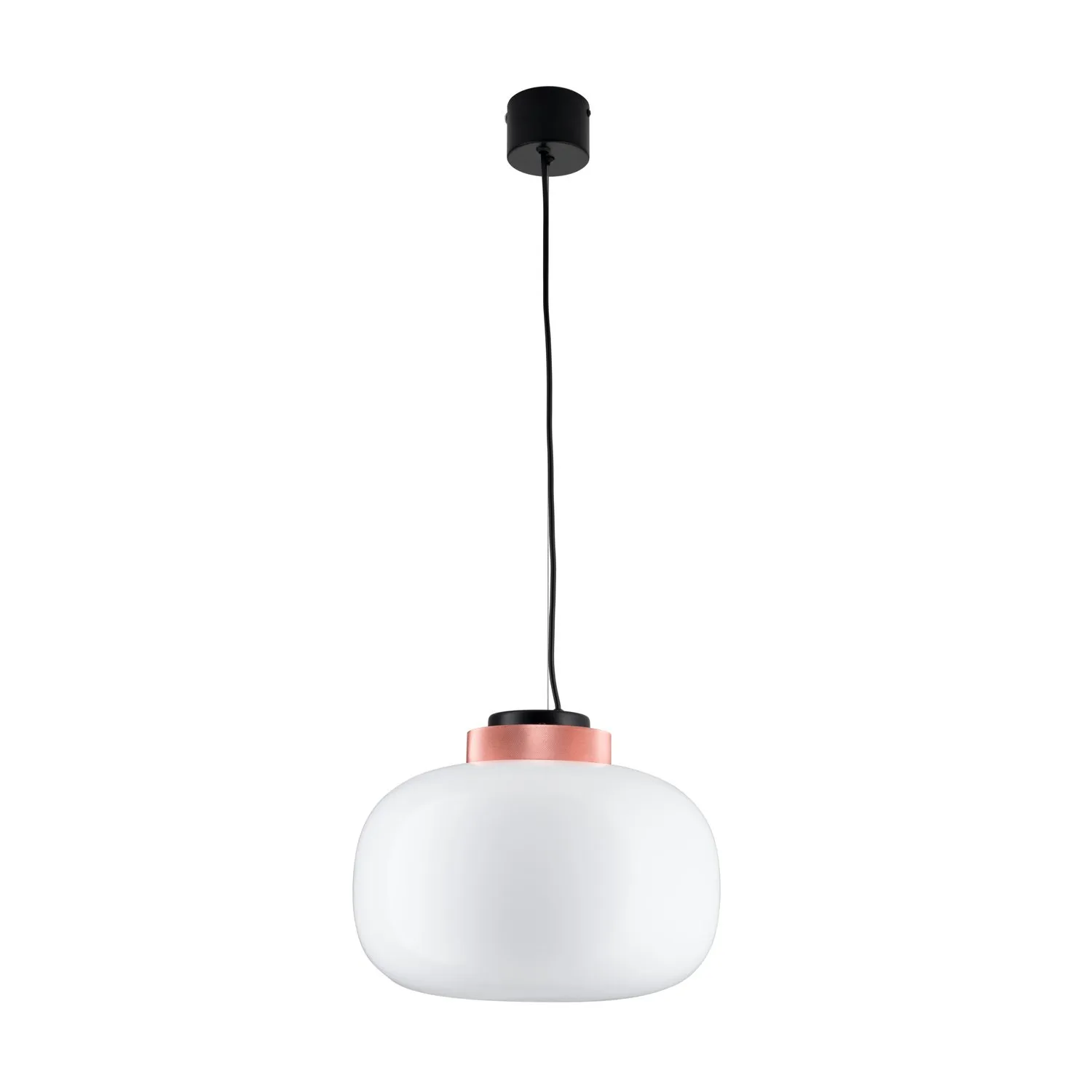 Lampa wisząca BOOM 35 cm - LED, klosz biały, wykonczenie miedziane - obrazek 3