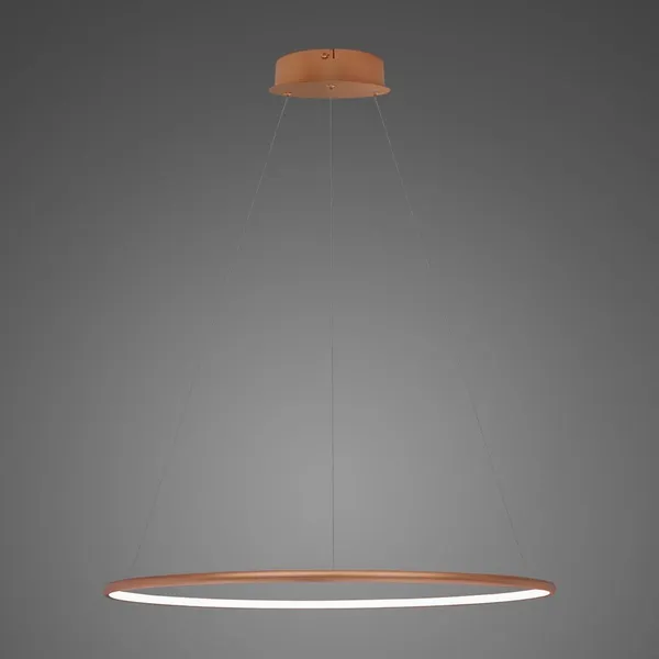 Lampa wisząca Ledowe Okręgi No.1 60cm 4k miedziana Dali