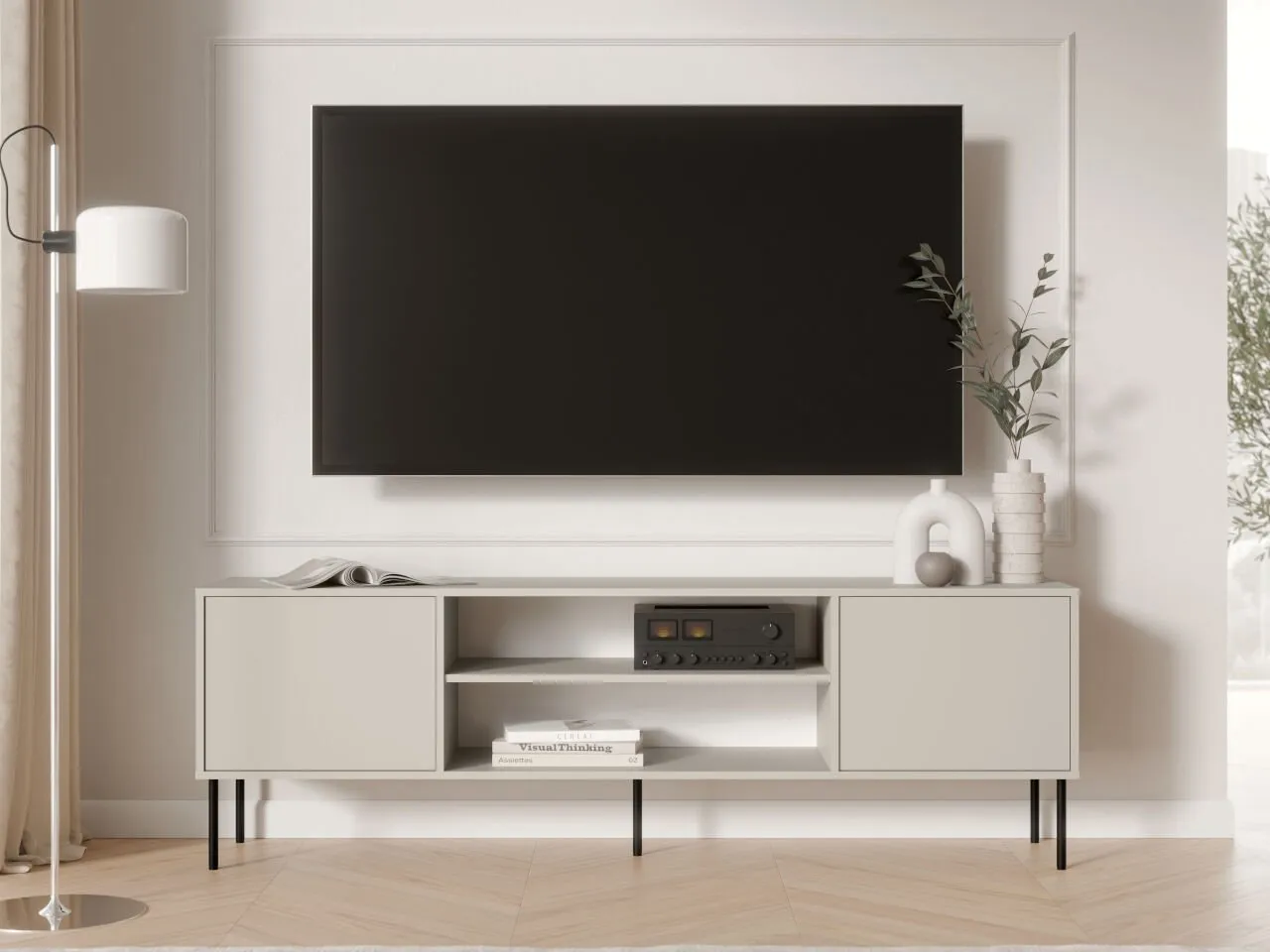 Komoda RTV ANDREA 180 EF 2D kaszmir - obrazek 4