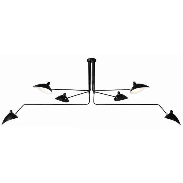 Lampa wisząca CRANE-6P czarna 270 cm