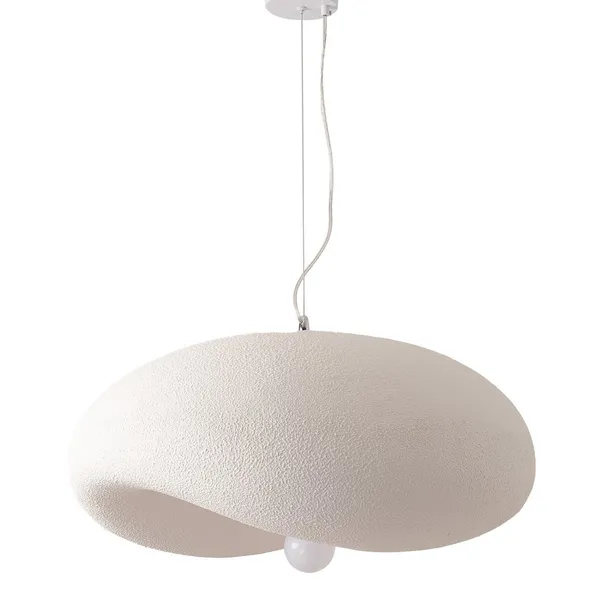 Lampa wisząca STONE FLAT 40 cm - biała