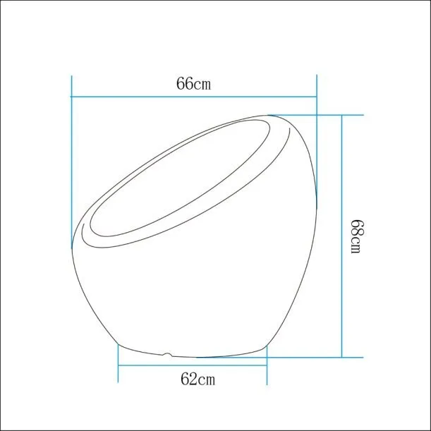 Fotel ogrodowy COMFY LED RGBW 16 kolorów 68 cm - obrazek 3