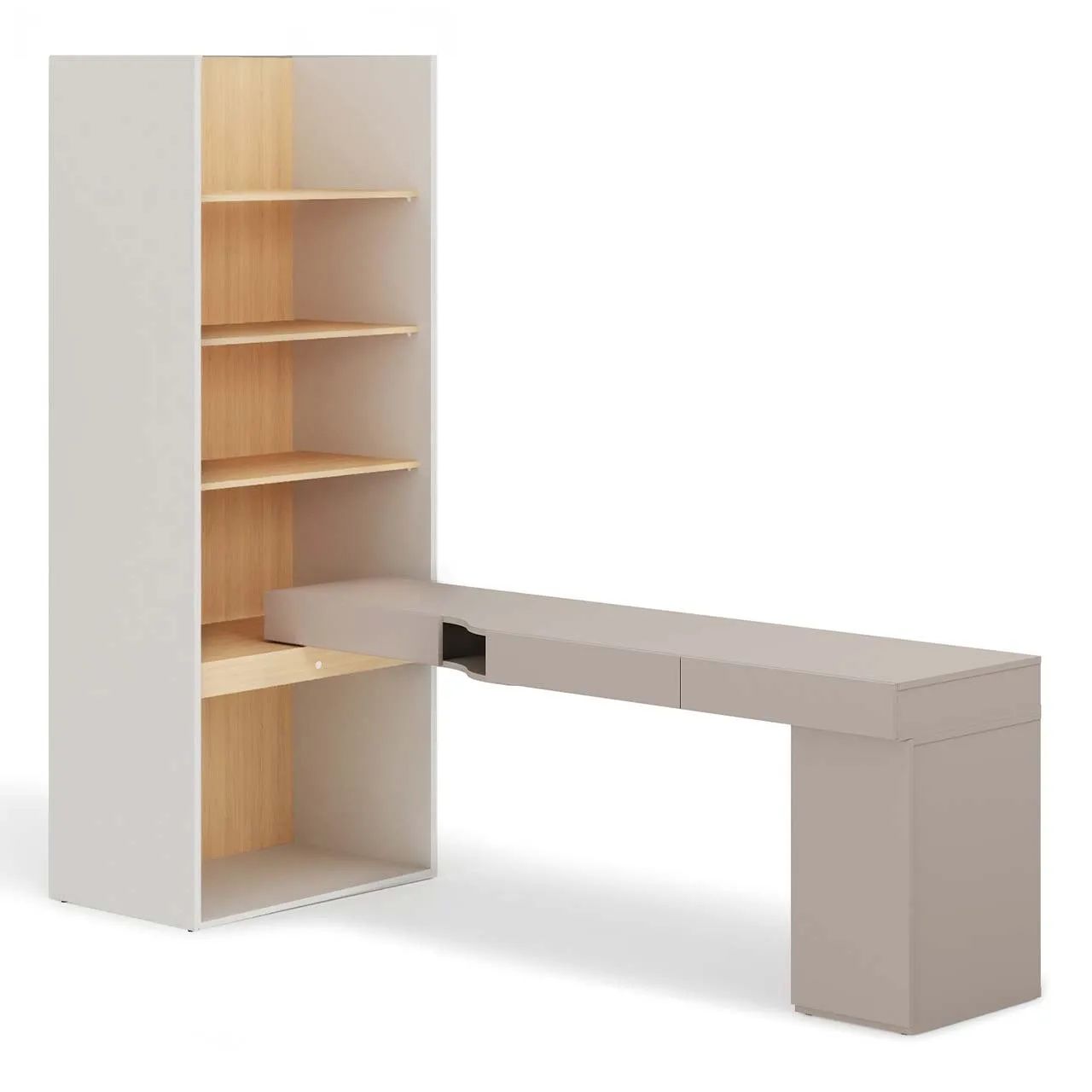 Meble młodzieżowe WOOW SET 09P szampański / dąb vincenza / clay grey