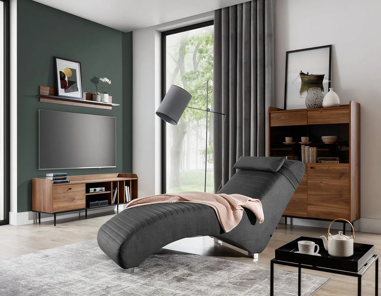 Szezlong ZATON lisbon black - obrazek 6