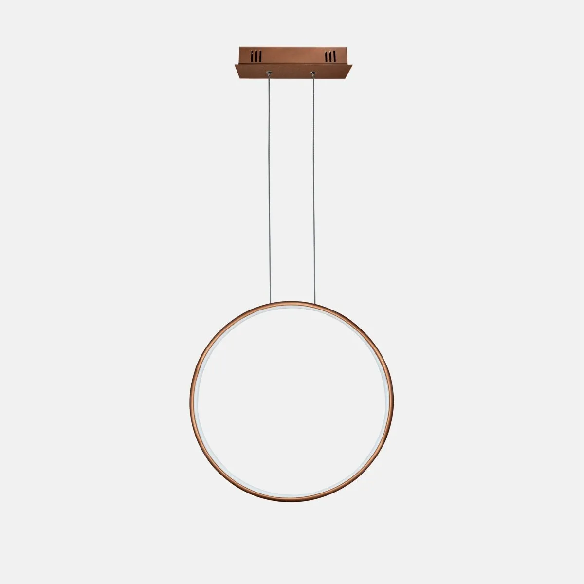 Lampa wisząca Ledowe Okręgi No.1 X 40cm 3k miedziana